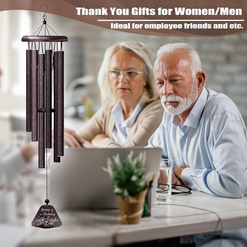 Yesruby Thank You Gifts for Women/Coworkers/Men 32” Wind Chimes, Employee Teacher Staff Housekeeping Volunteer Appreciation Gifts, Appreciation Farewell Retirement Chaos Coordinator Gift for Coworkers - Image 2